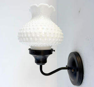Hobnail Milk Glass Wall Sconce