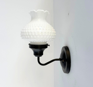 Hobnail Milk Glass Wall Sconce