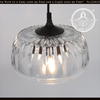 Vintage Simple Clear Glass Diamond Rib Pendant