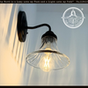 Simple Wide Flare Clear Glass Sconce