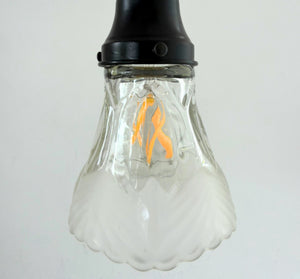 Antique Squared Clear and Frost Pendant