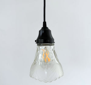 Antique Squared Clear and Frost Pendant