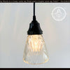Clear Ribbed Drape Curtain Pendant Light