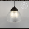 Vintage Thin Holophane Pendant Light