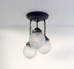 Heirloom Vintage Diamond Square Trio Ceiling Light - The Lamp Goods