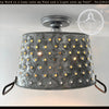 OVAL Pierced Wash Tub Ceiling Light Fixture