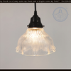 Rare Vintage Holophane Ruffle Dome Pendant