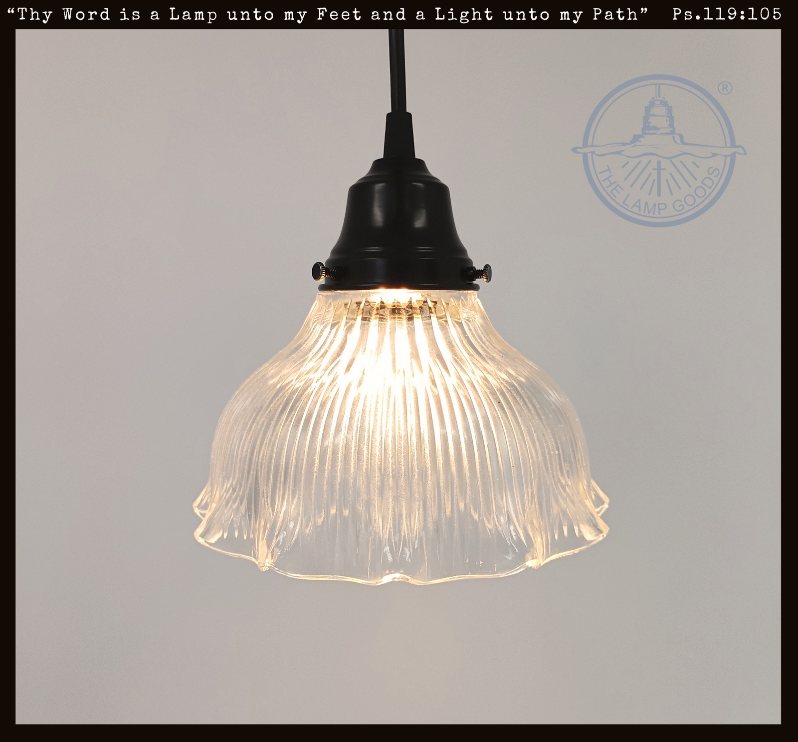Rare Vintage Holophane Ruffle Dome Pendant
