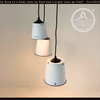Farmhouse White Barn Distressed Trio Pendant