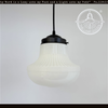 Empire Fluted Bullseye Schoolhouse Pendant Light