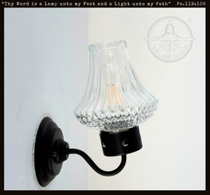 Cut Glass Flare Shade Wall Sconce