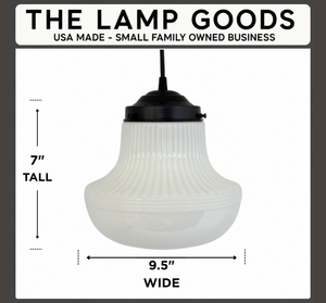 Empire Fluted Bullseye Schoolhouse Pendant Light