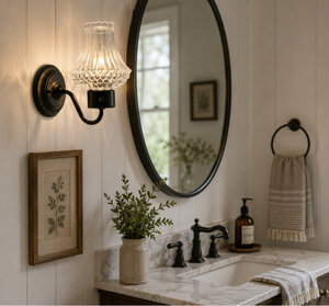 Cut Glass Flare Shade Wall Sconce