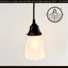 Frosted Simple Cathedral Scallop Pendant