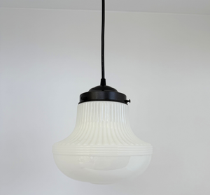 Empire Fluted Bullseye Schoolhouse Pendant Light