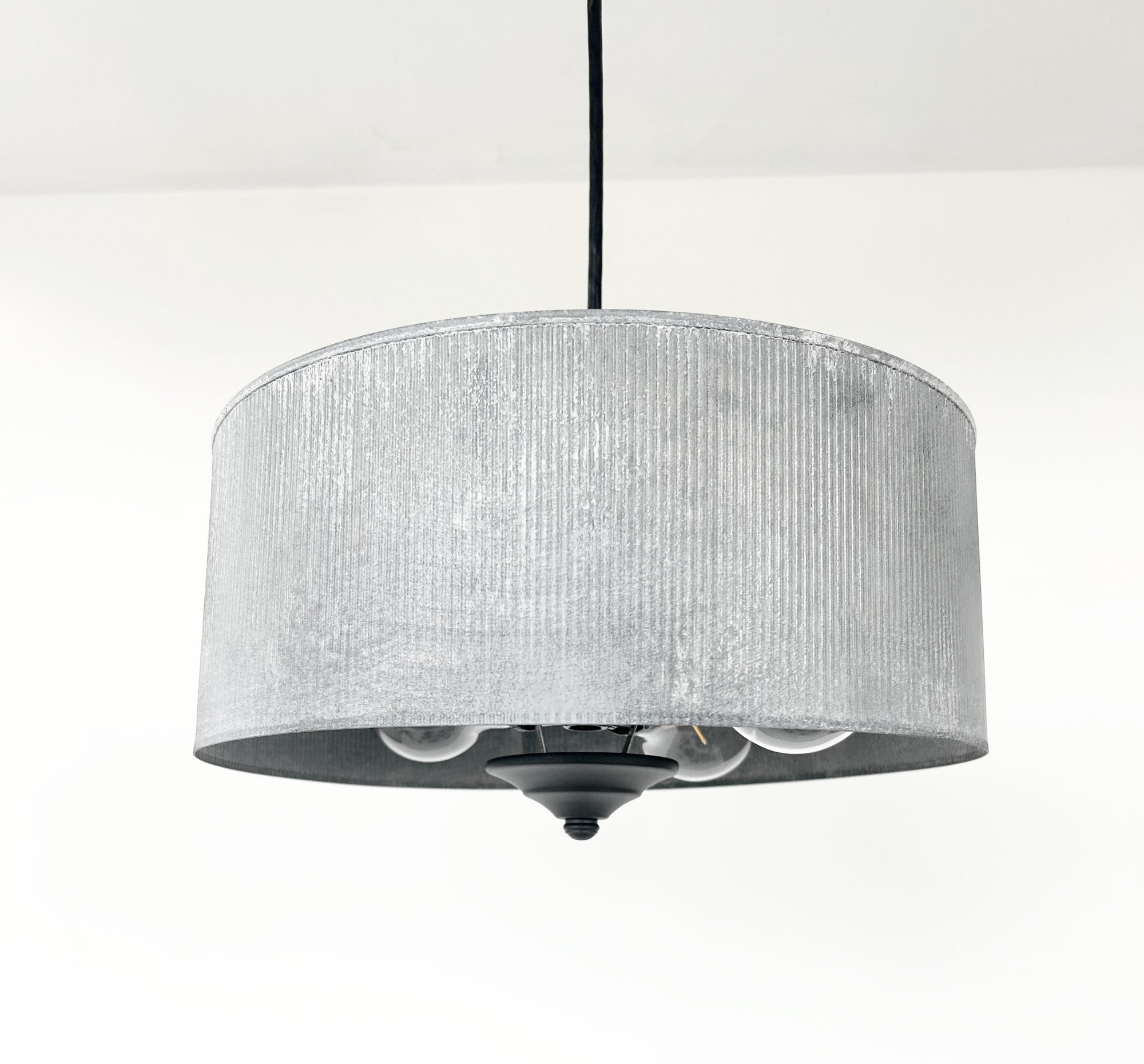 Galvanized Barn Drum Modern Farmhouse Pendant Light