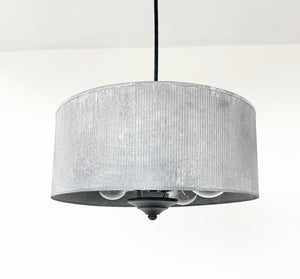 Galvanized Barn Drum Modern Farmhouse Pendant Light