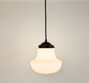 Empire Fluted Bullseye Schoolhouse Pendant Light