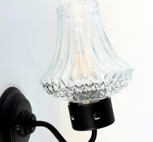 Cut Glass Flare Shade Wall Sconce