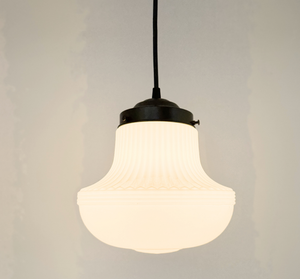 Empire Fluted Bullseye Schoolhouse Pendant Light