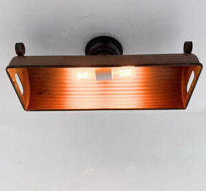Rustic Copper Dome Ceiling Light