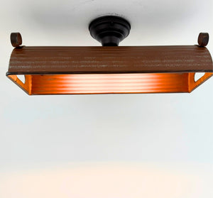 Rustic Copper Dome Ceiling Light