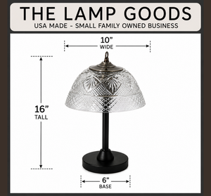 Vintage Quilt Diamond Glass Table Lamp
