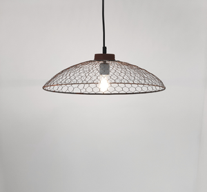 Farmhouse Rustic Chicken Wire 16" Pendant