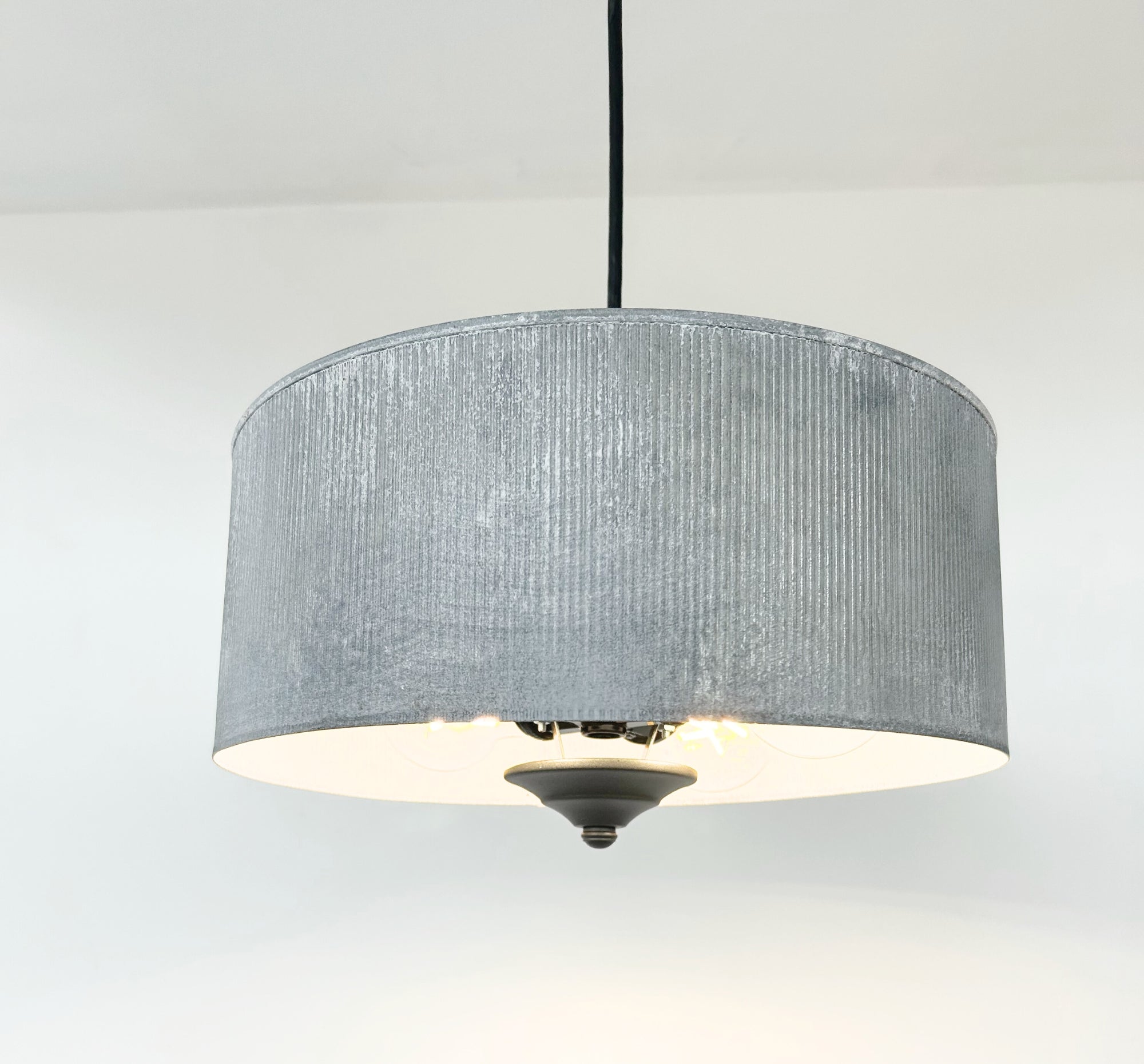 Galvanized Barn Drum Modern Farmhouse Pendant Light
