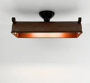 Rustic Copper Dome Ceiling Light