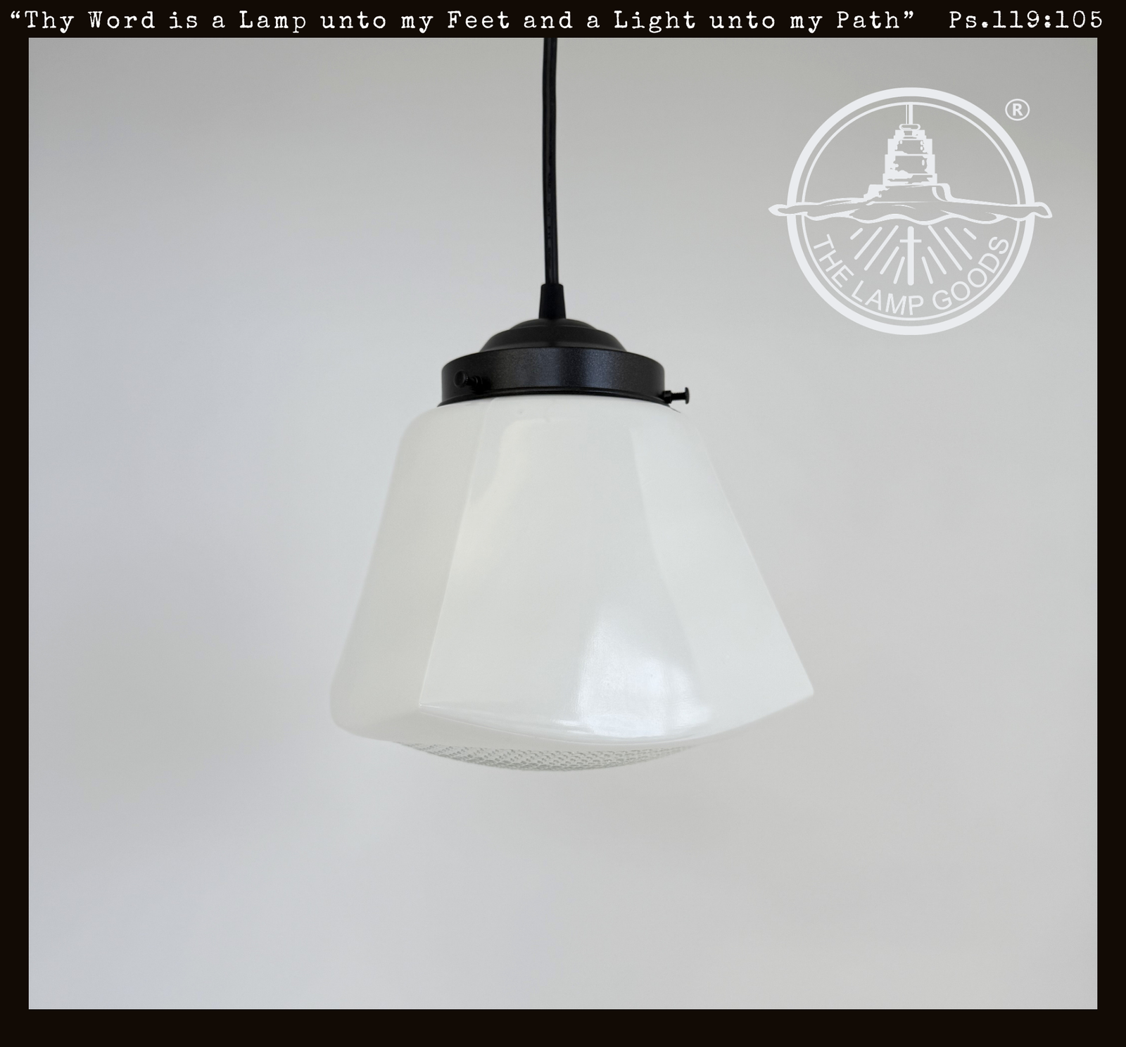 Rare Antique Prism Bottom Schoolhouse Pendant Light