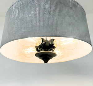 Galvanized Barn Drum Modern Farmhouse Pendant Light