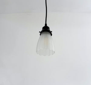 Frosted Simple Cathedral Scallop Pendant