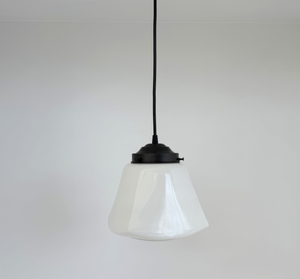 Rare Antique Prism Bottom Schoolhouse Pendant Light