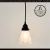 Antique Clear and Frost Draped Scallop Pendant