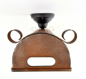 Rustic Copper Dome Ceiling Light