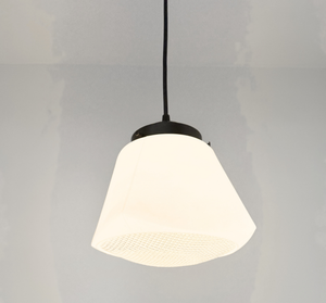 Rare Antique Prism Bottom Schoolhouse Pendant Light