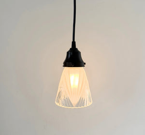 Antique Clear and Frost Draped Scallop Pendant