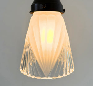 Antique Clear and Frost Draped Scallop Pendant