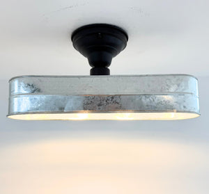 Modern Farmhouse Galvanized Metal Ceiling Light