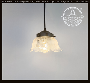 Starburst Texturized Glass Pendant Light