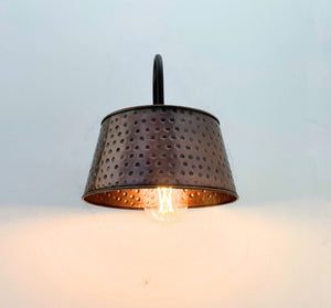 Gooseneck Rustic Hammered Copper Wall Sconce - The Lamp Goods