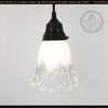 Clear Teardrop Frosted Vintage Pendant