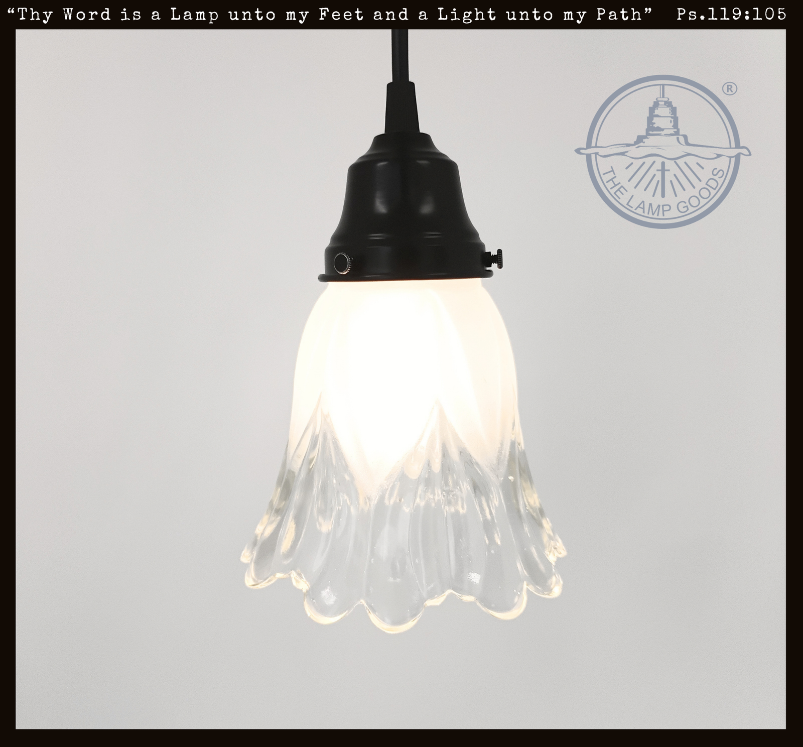 Clear Teardrop Frosted Vintage Pendant - The Lamp Goods