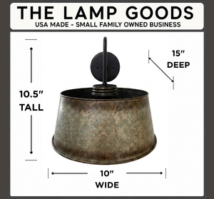Copper-Edge Bronze Toned Farm Drum Wall Sconce