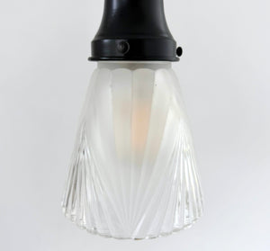 Antique Clear and Frost Draped Scallop Pendant