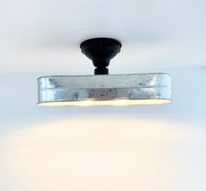 Modern Farmhouse Galvanized Metal Ceiling Light