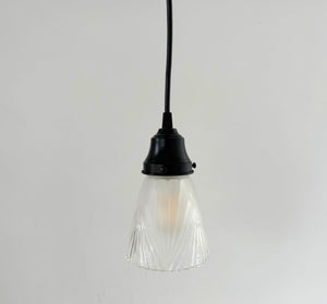 Antique Clear and Frost Draped Scallop Pendant