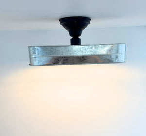 Modern Farmhouse Galvanized Metal Ceiling Light