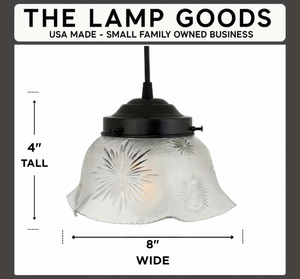 Starburst Texturized Glass Pendant Light